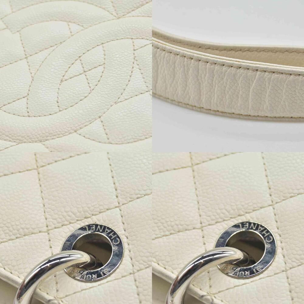 $3500 Chanel Caviar Quilted XL Grand Shopping Tote GST White - Picture 4 of 15